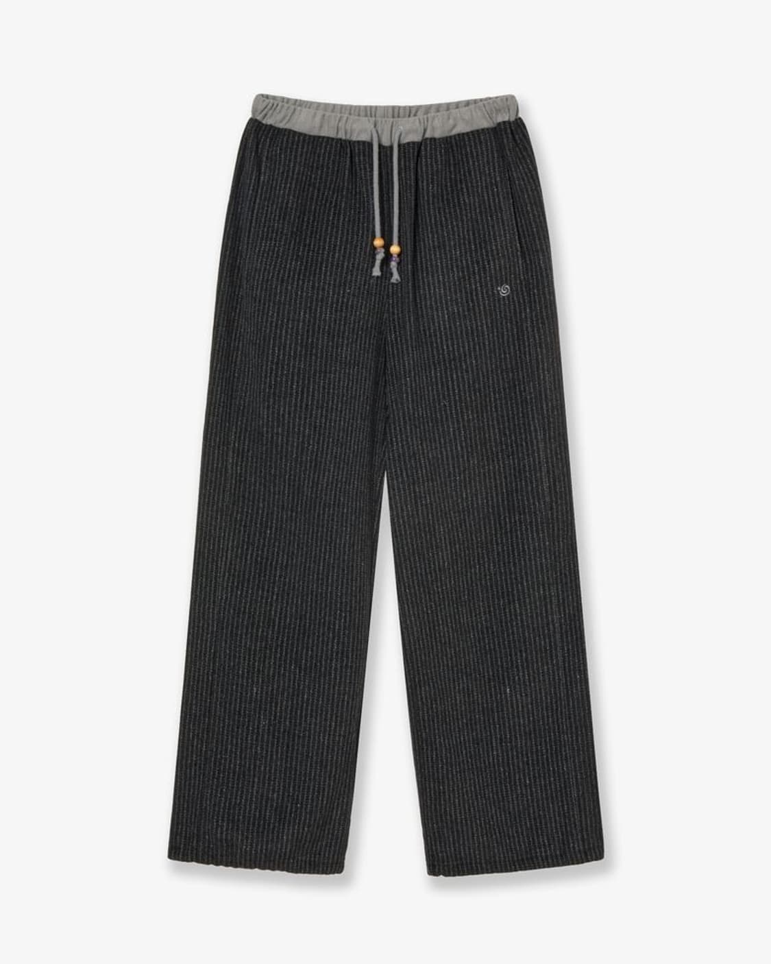 Aeae 에이이에이이 엔젤 스트라이프 팬츠 블랙 상품이미지1