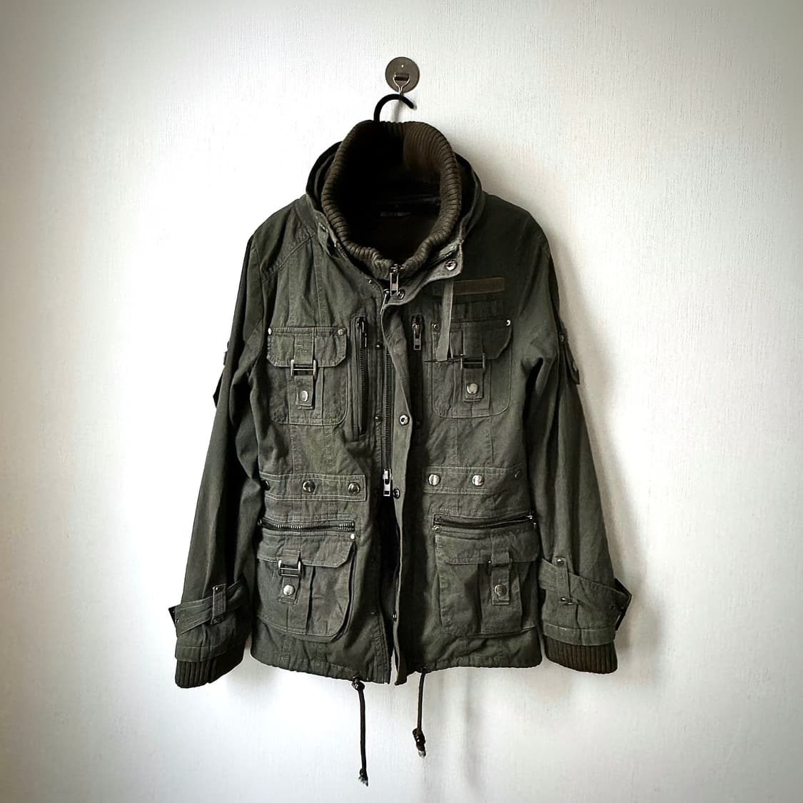 고스트오브할렘 투카라 하이넥 2way 스터드 버클 자켓 y2k 펑크 상품이미지1