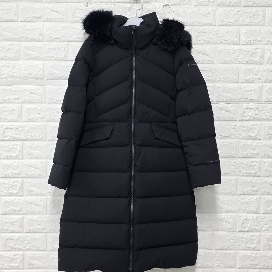택포) 21s 콜롬비아 블랙 구스다운 롱패딩 S 상품이미지1