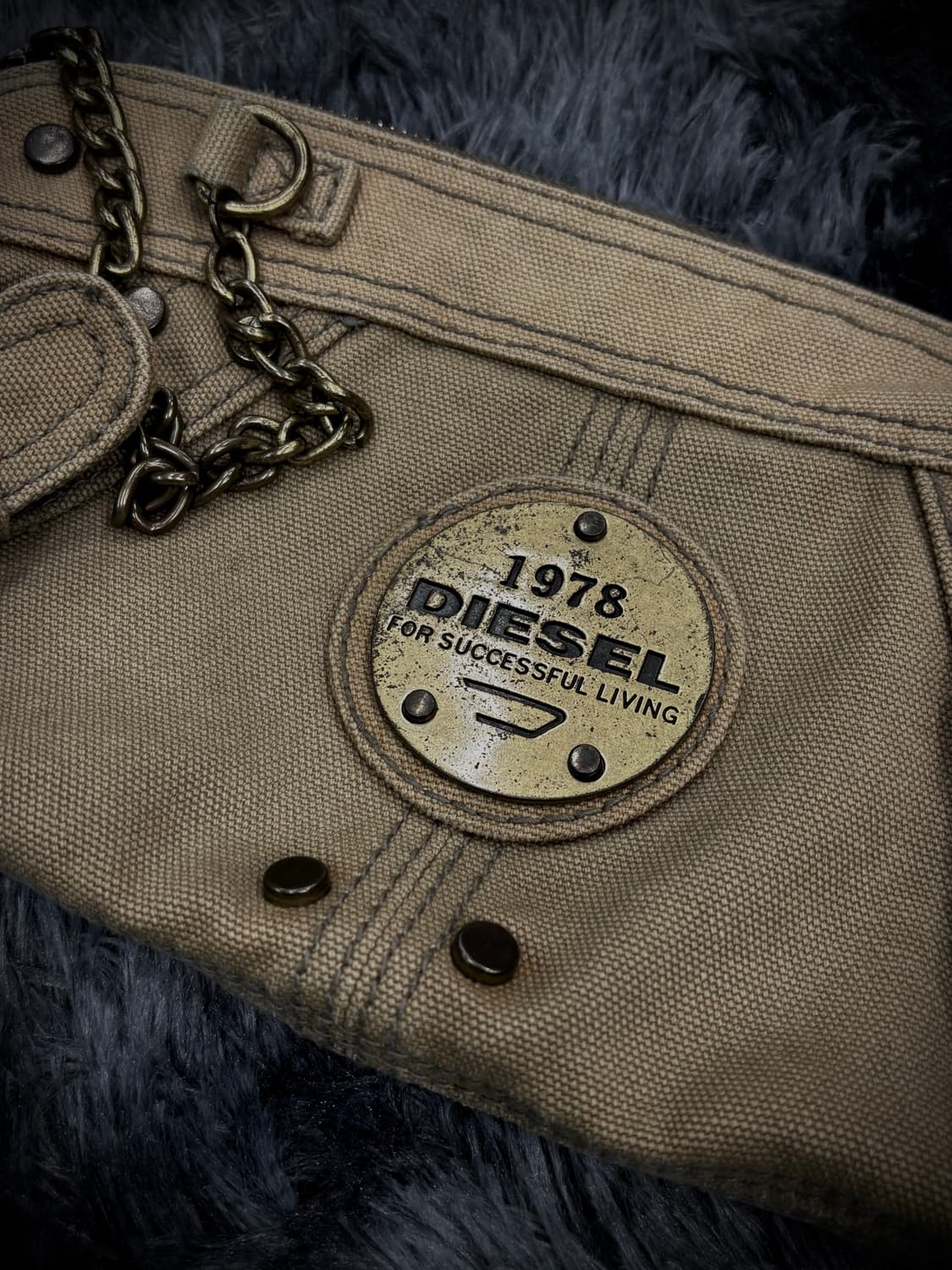 Diesel 아카이브 베이지 금장 크로스백 상품이미지5