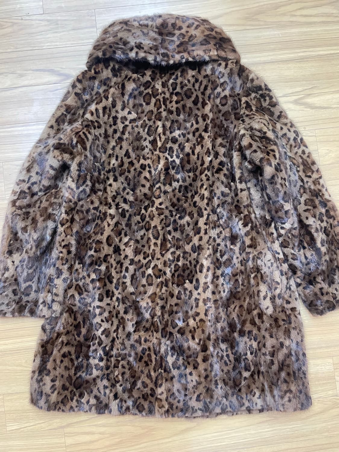 Zishen 레오파드 밍크 코트 상품이미지2
