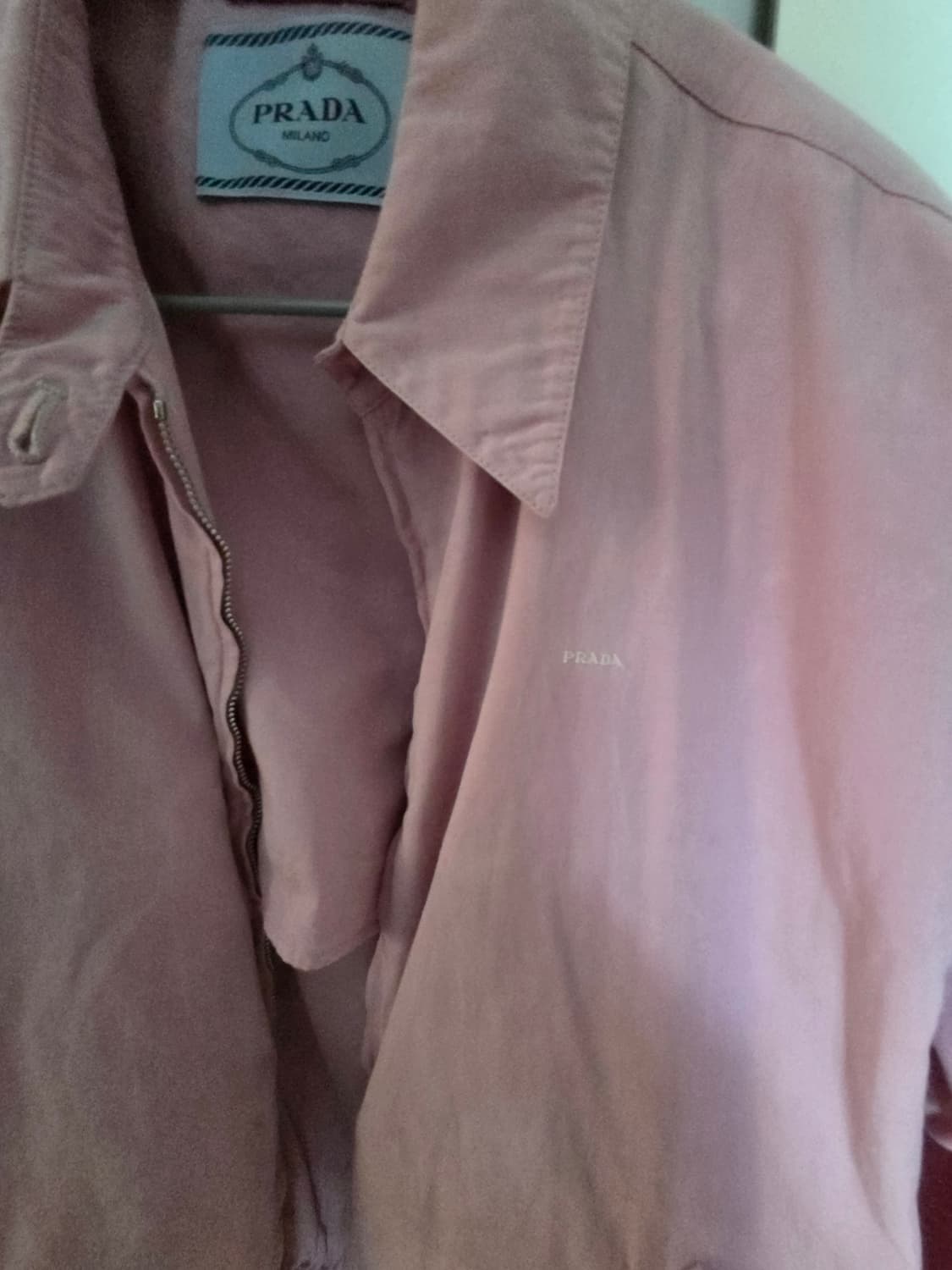 프라다 개버딘 블루종 핑크 38 상품이미지3