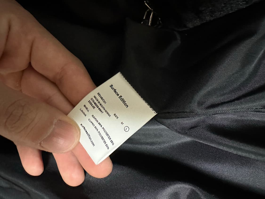 서피스에디션 벨벳 수베니어 자켓 L(크림 에디션) 상품이미지3