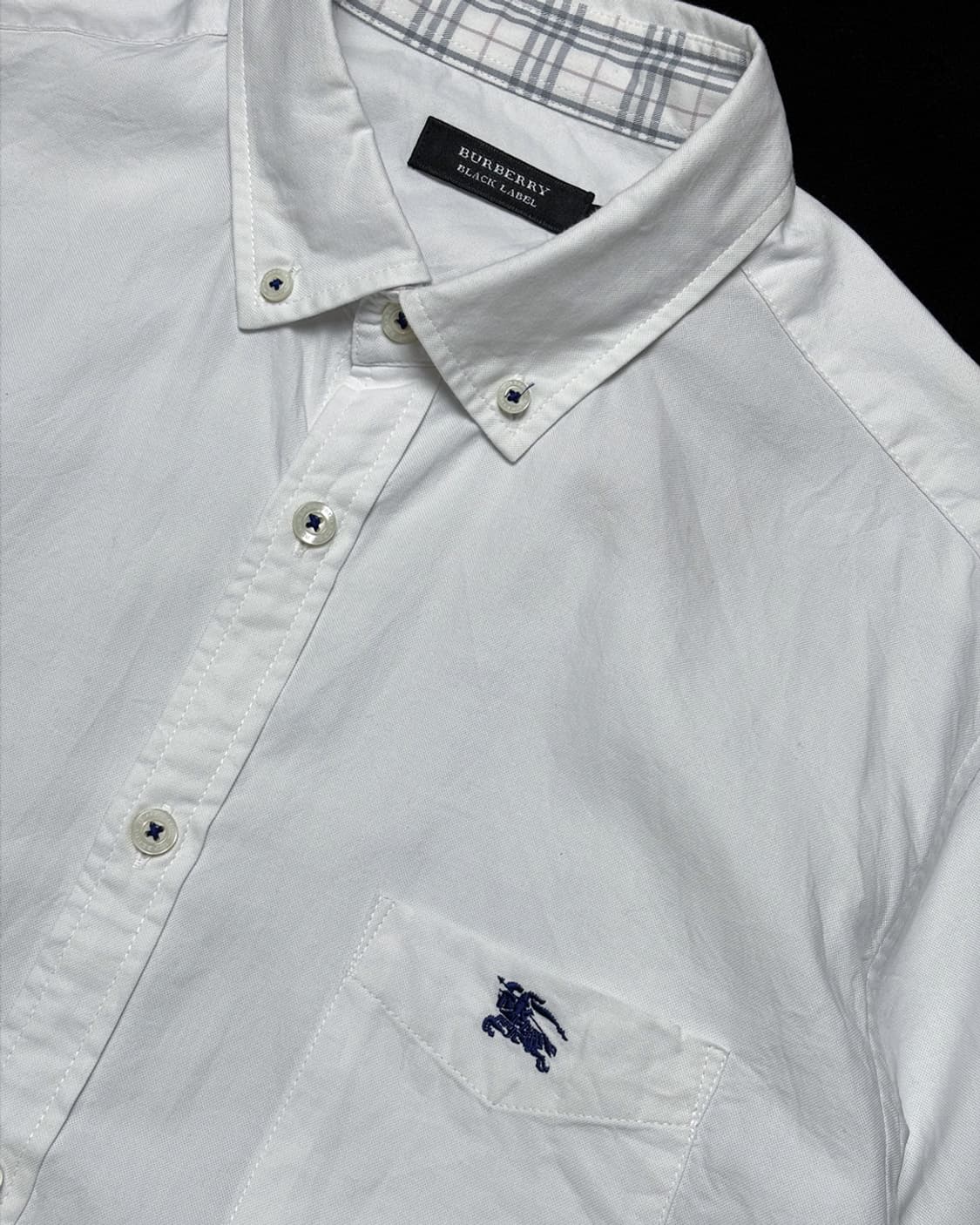 일본빈티지 Burberry Black Label 노바 체크 셔츠 상품이미지3