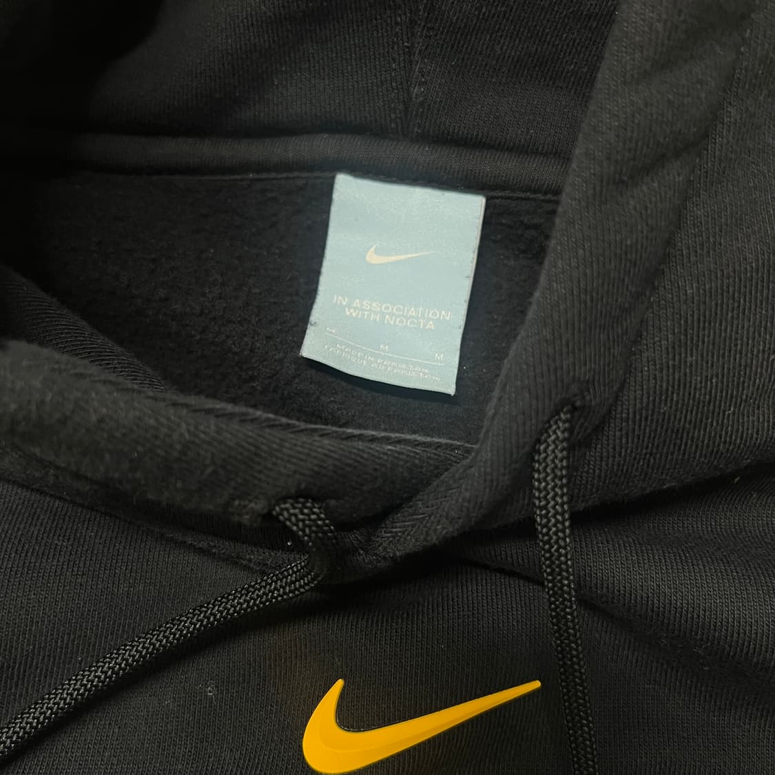 나이키 NOCTA 후드티 블랙/옐로우 m사이즈 상품이미지2