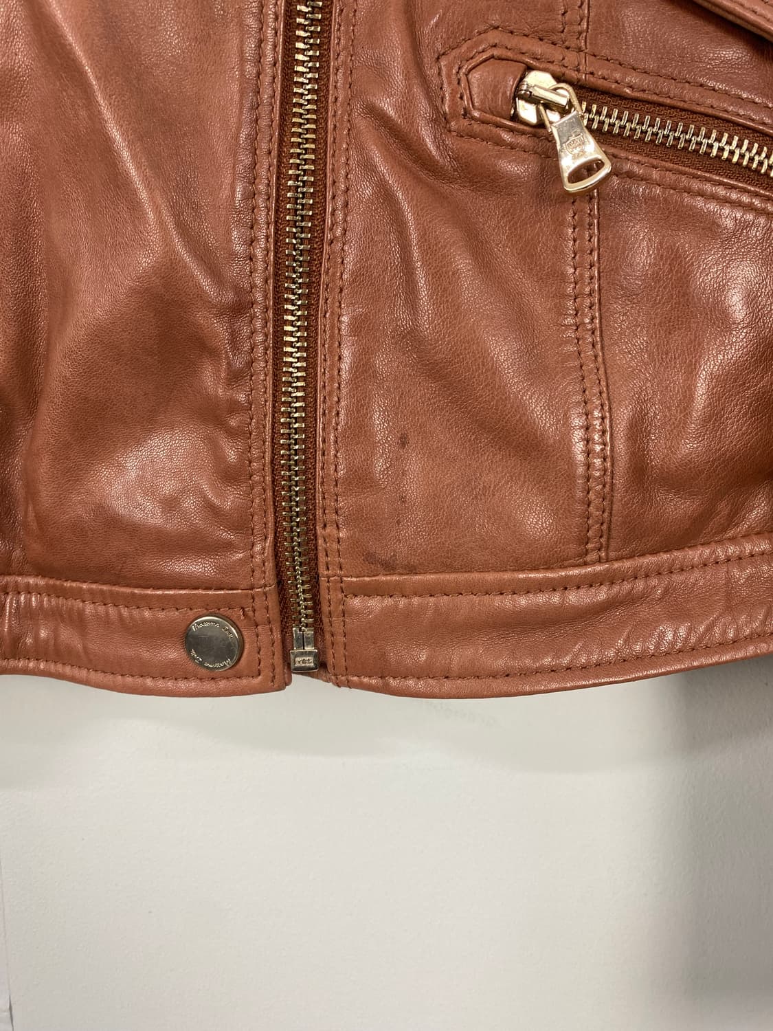 마시모두띠 카멜 가죽 레더 자켓 S 상품이미지4