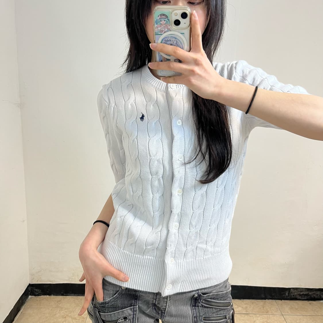 Polo short sleeve cardigan 상품이미지2