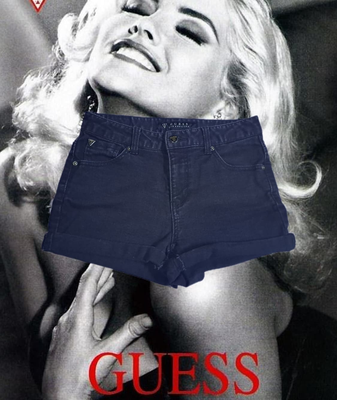 게스 핫팬츠 XS 블랙 상품이미지1