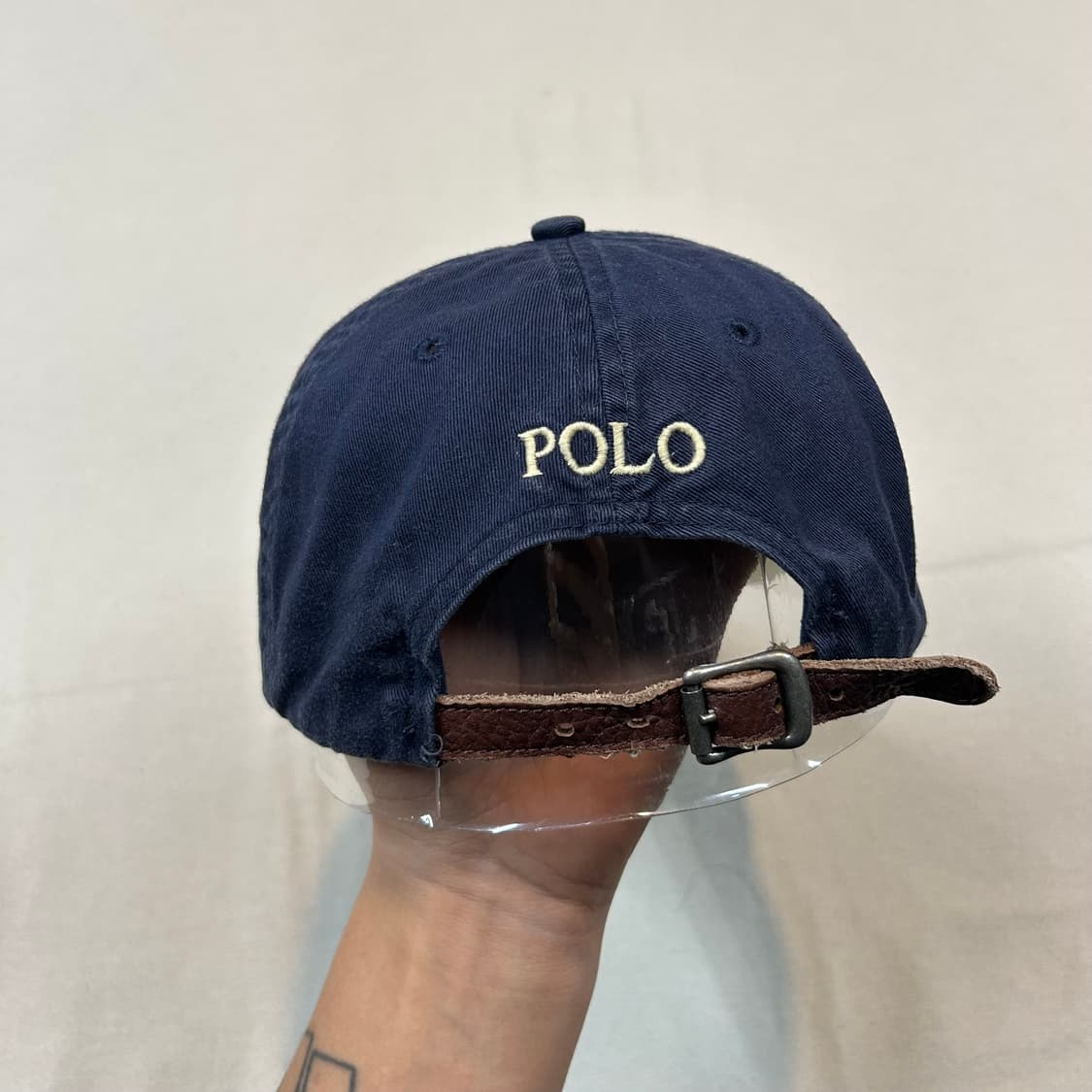 폴로 랄프로렌 네이비 볼캡 모자 가죽스트랩 정품 상품이미지4