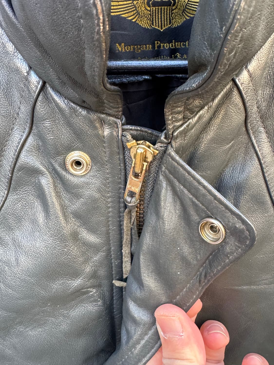 Morgan 카우하이드 웨스턴 페더 가죽패딩 상품이미지5