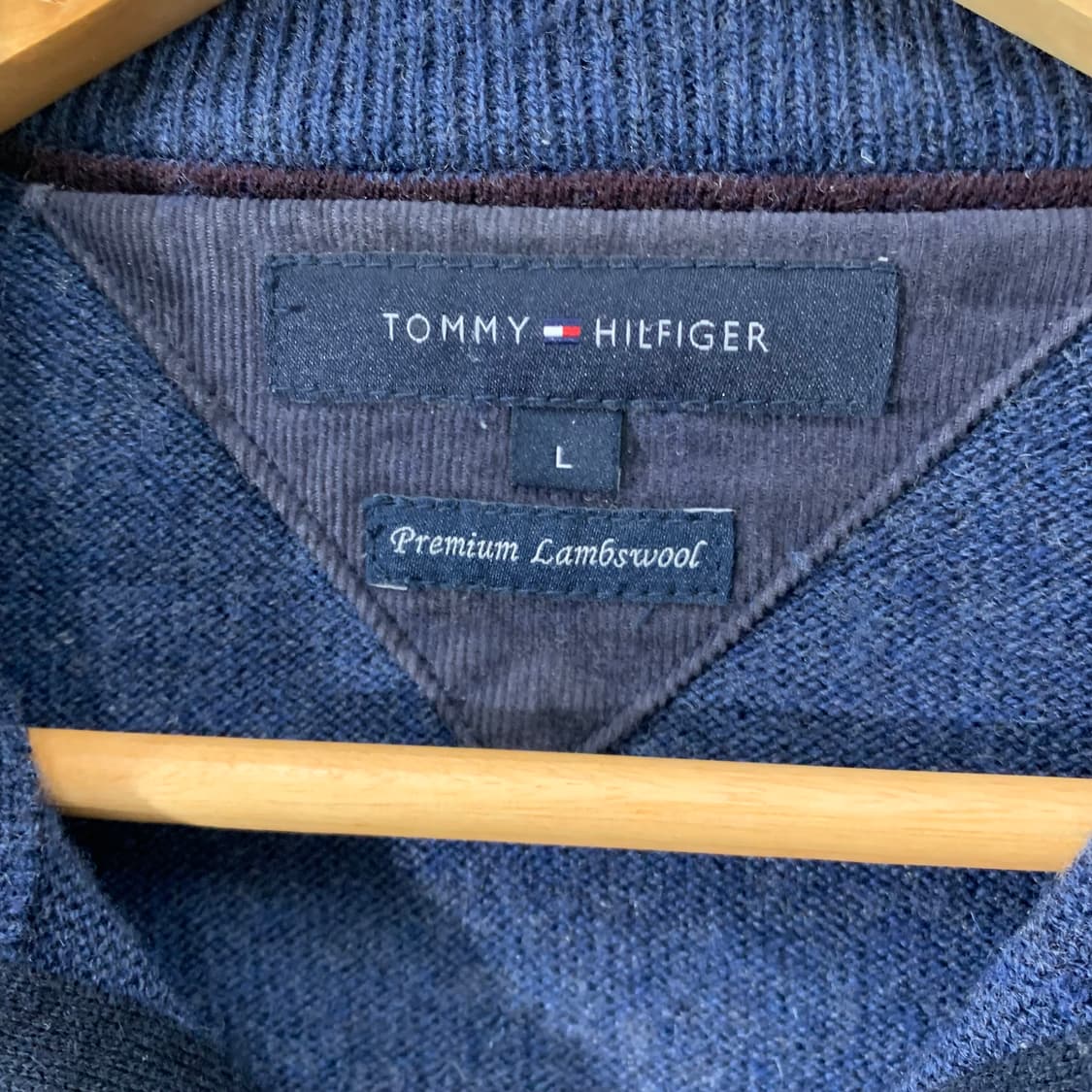 타미힐피거 네이비 니트 반집업  상품이미지3