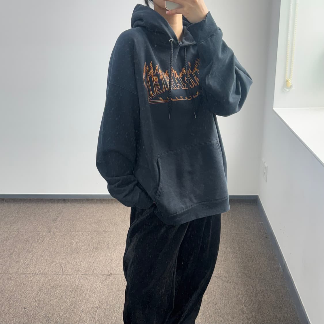 Thrasher 트레저 블랙 후드티 상품이미지2