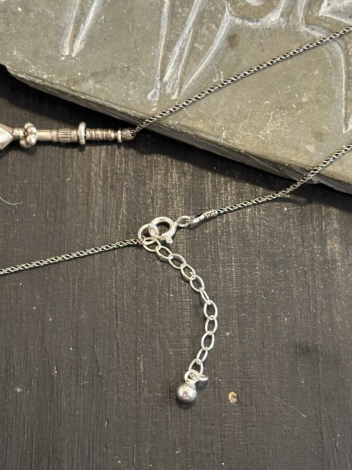Musta karensilver mix Necklace 상품이미지3