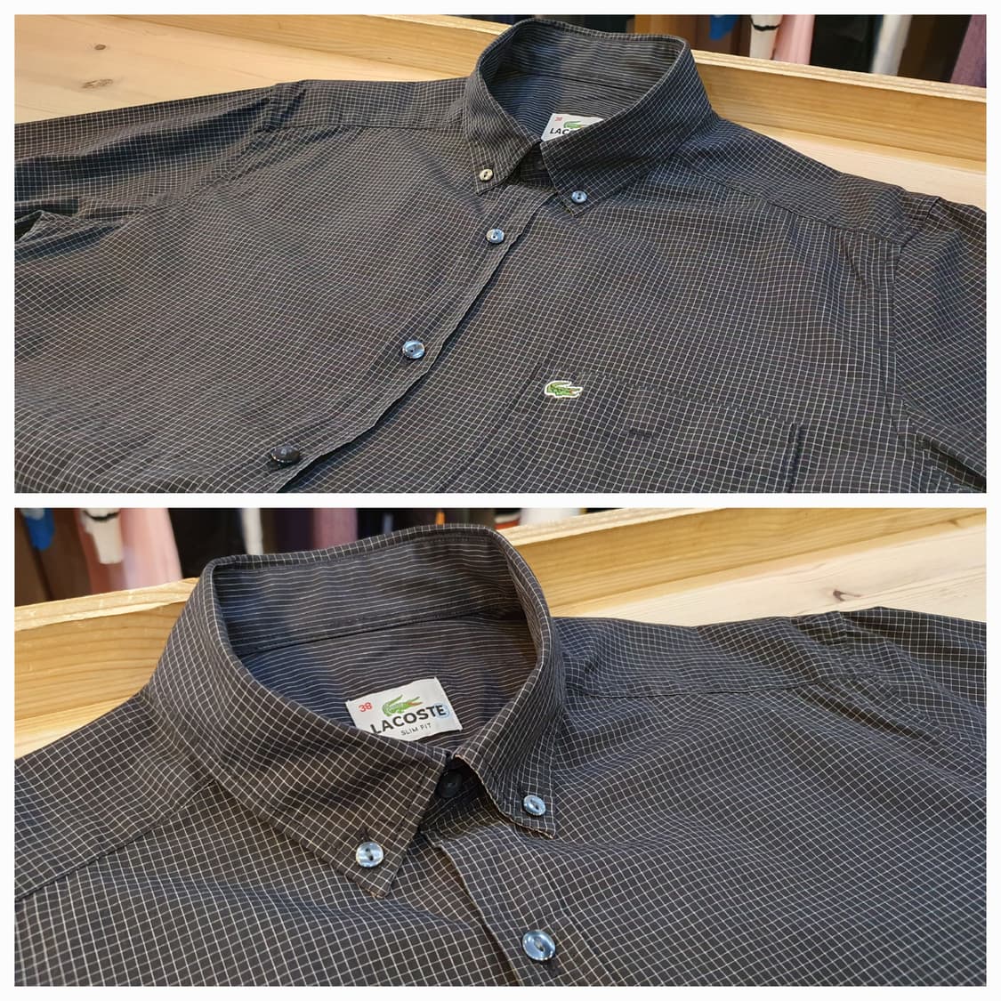 95.라코스테 체크셔츠 상품이미지3