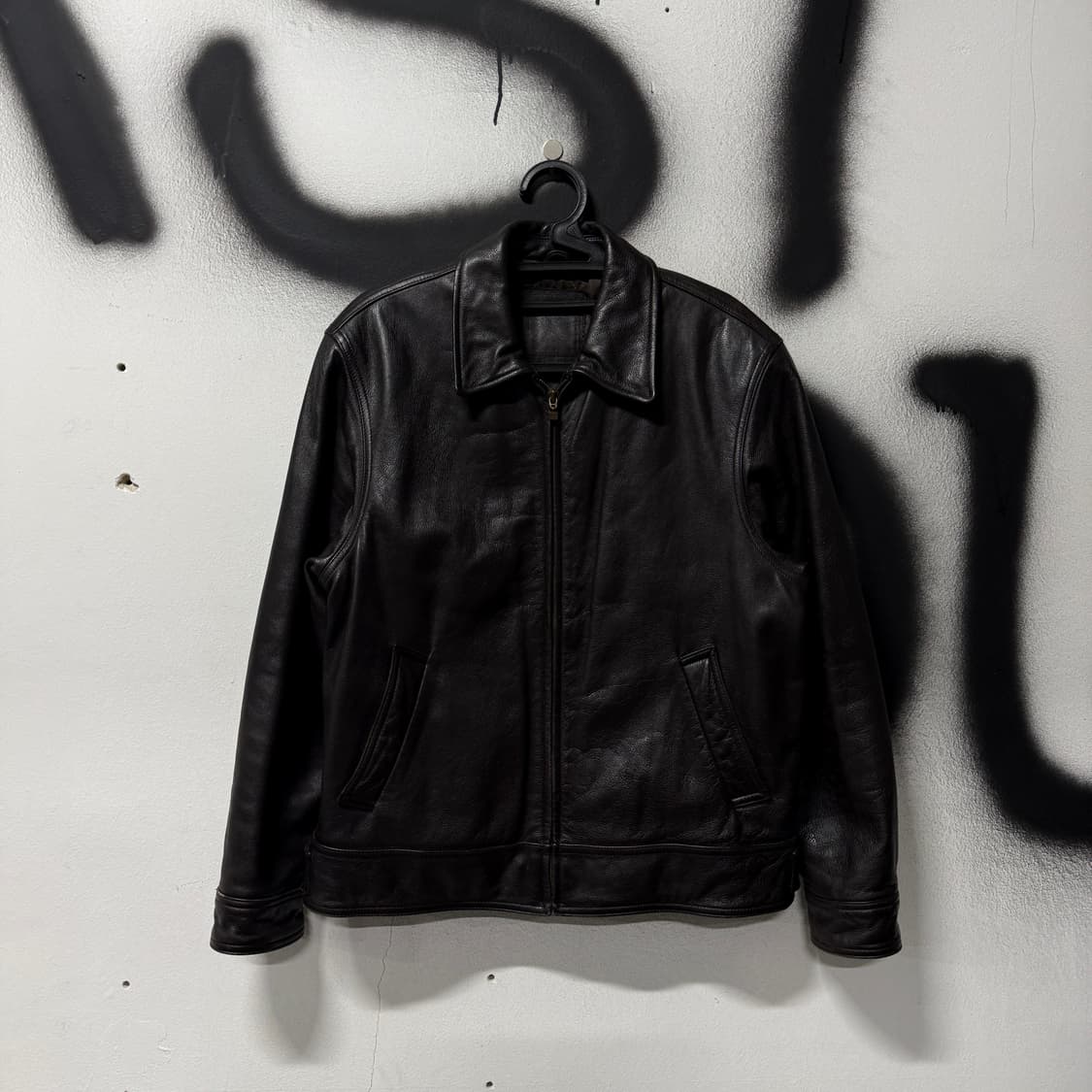 유니온베이 100% 쉽스킨 싱글 양가죽 집업 자켓 상품이미지1