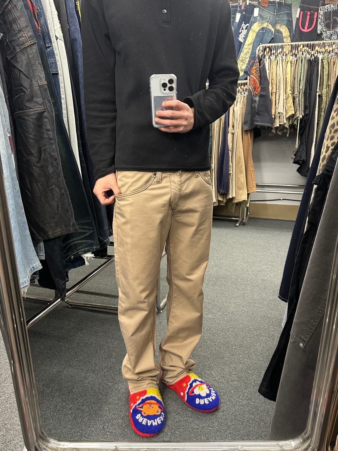 32) 에드윈 452xvs 베이지 스트레이트 팬츠 상품이미지2