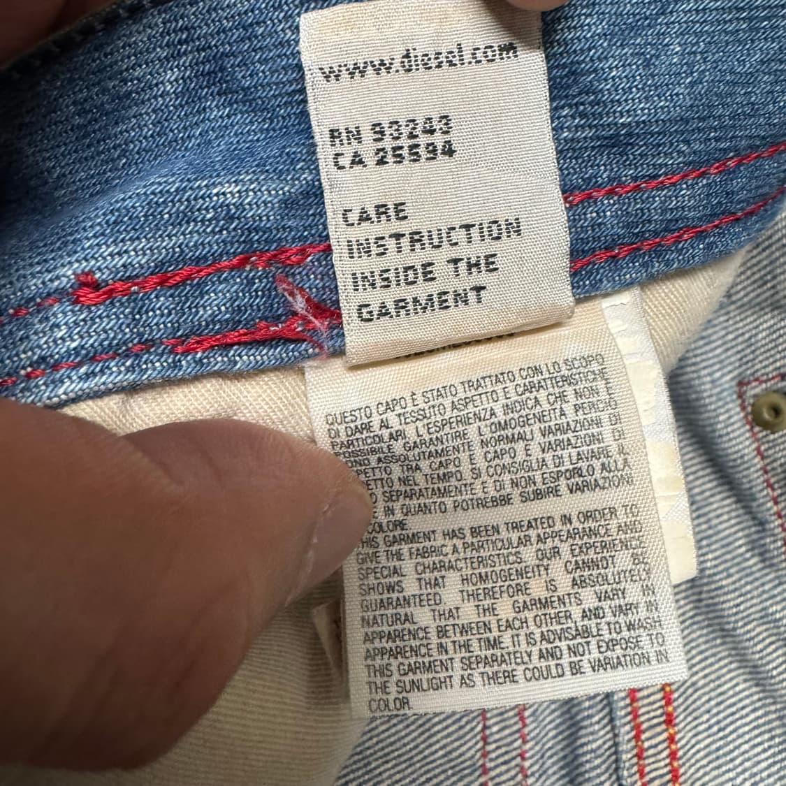 디젤 워크 카펜터 포켓 워싱 데님 팬츠 상품이미지10