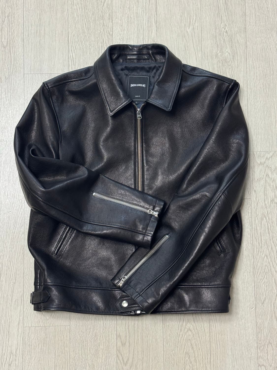 (딤스킨) Morris 베지 램스킨 가죽 자켓 L 상품이미지4