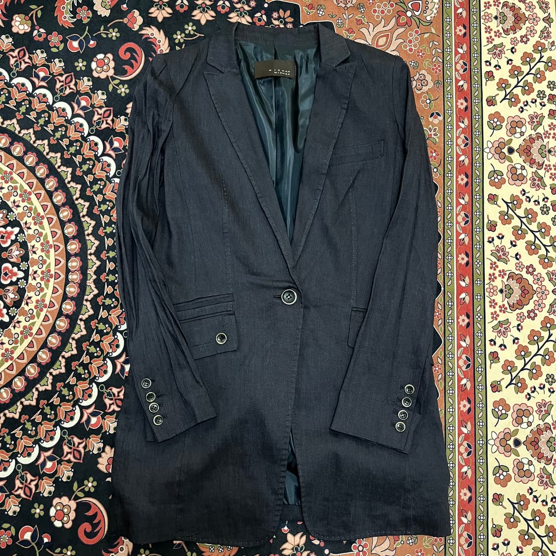 미샤 린넨 혼방 원버튼 싱글 자켓 91-103-165 상품이미지1