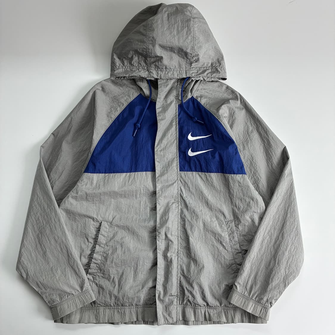 Nike 나이키 우븐 더블 스우시 실버네이비 윈드브레이커 상품이미지1