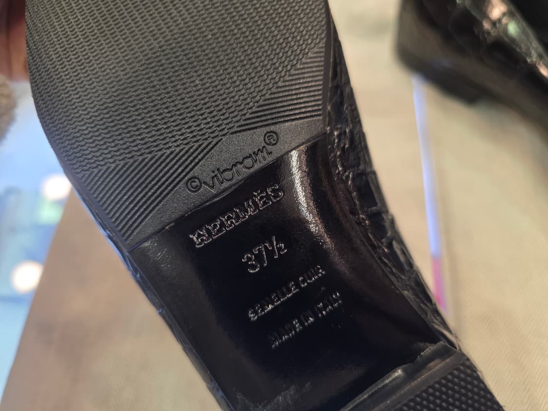 에르메스 블랙 와니 로퍼 슬립온 여성구두 상품이미지4