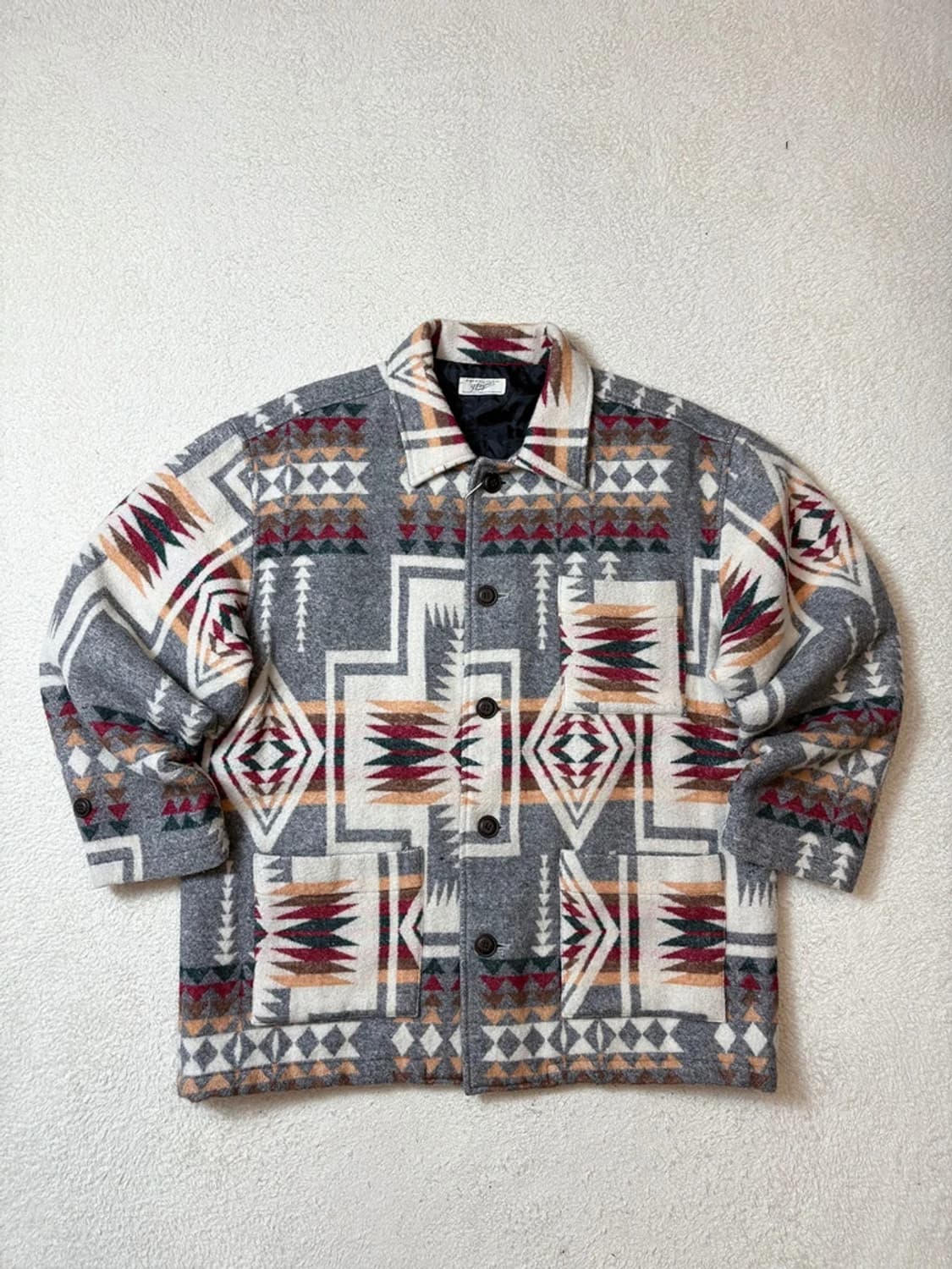 웨인 90's 울 아즈텍 나바호 누빔 셔츠 자켓 PN6485 상품이미지1
