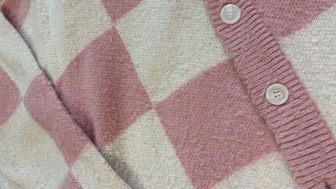 팔렛 체커보드 니트 가디건 상품이미지7