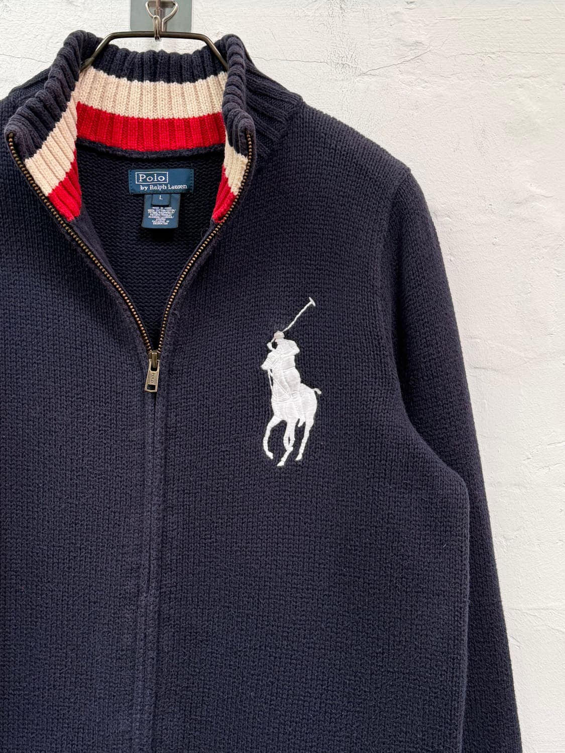Polo Ralph Lauren 폴로 자수 니트 집업 L 상품이미지4