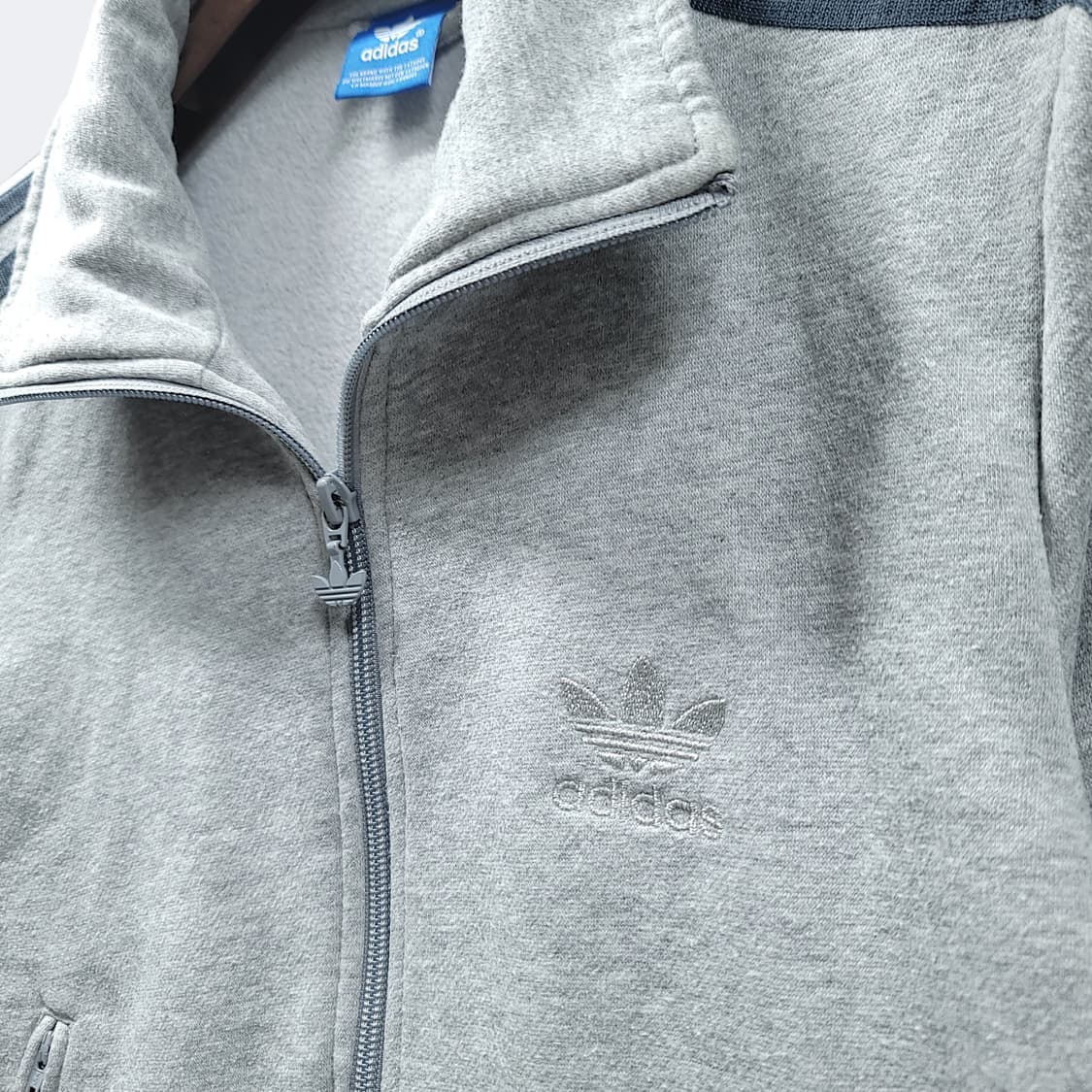 [90] 아디다스 그레이&실버 파이어버드 트랙탑 FLE 우먼 기모 집업 상품이미지5