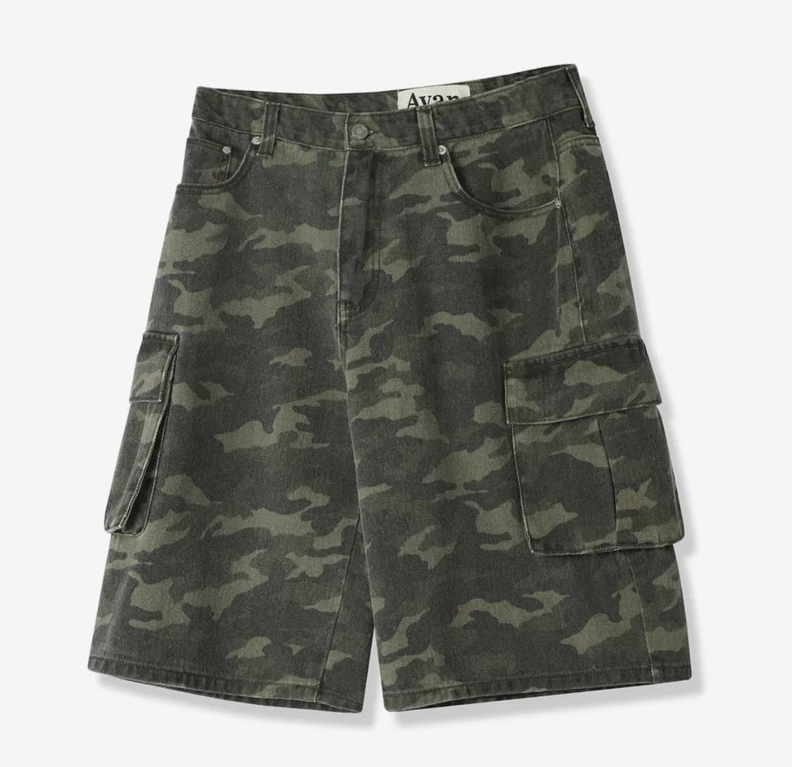 어반드레스  wide cargo half denim pants CAMO 상품이미지1