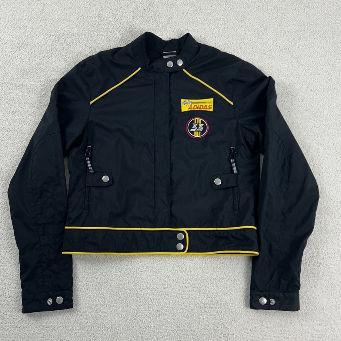 아디다스 올드스쿨 크롭 레이싱 바람막이 자켓 블랙 상품이미지2