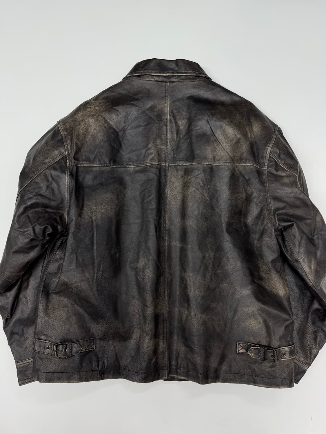 VTG FADE WASH LEATHER JACKET 상품이미지7