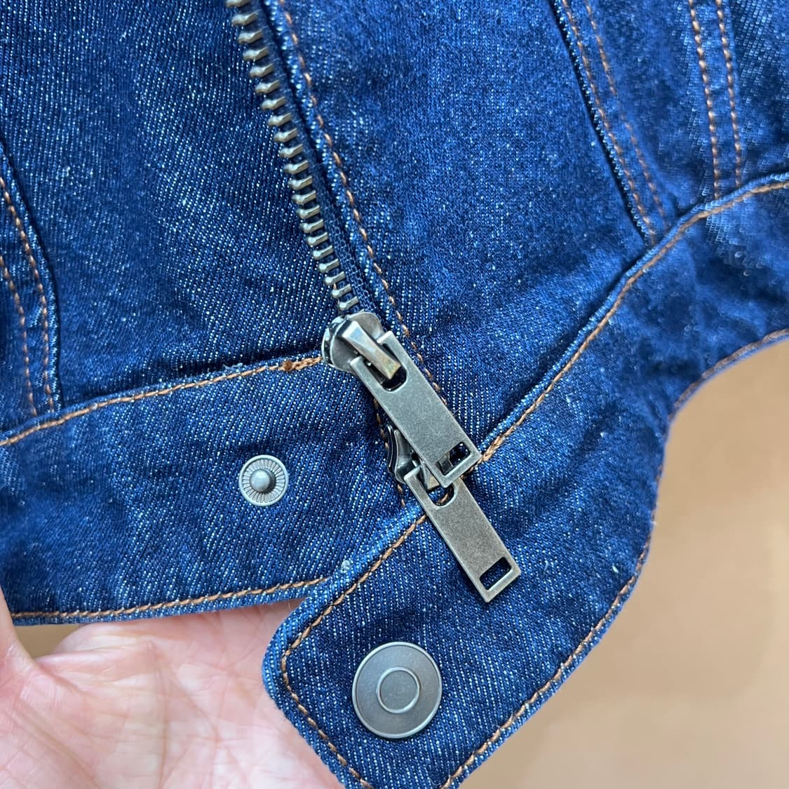 널디 유니 NY 데님 바이커 자켓(남녀공용) 상품이미지8