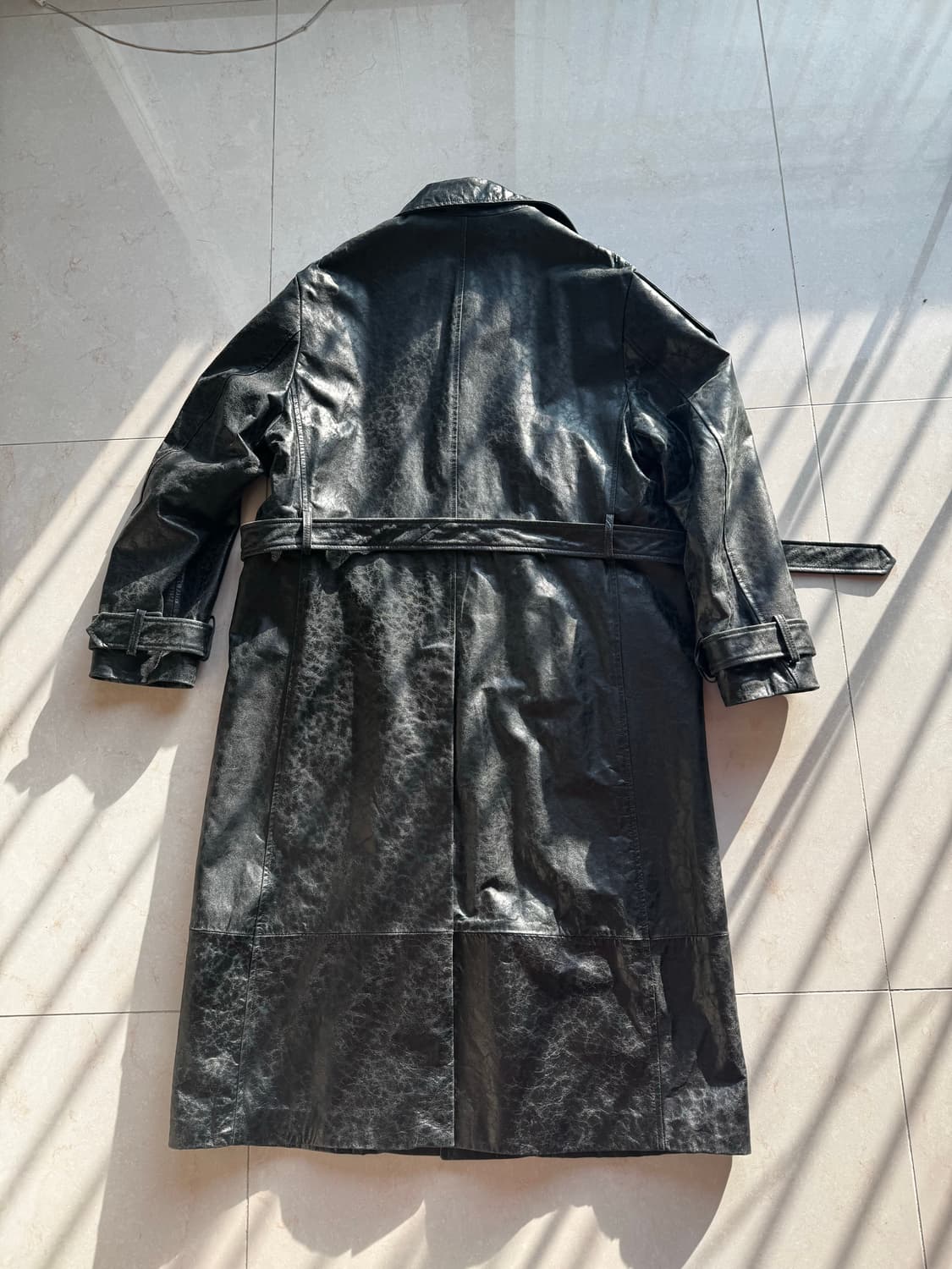 424 레더 트렌치 코트 자켓 50 상품이미지7