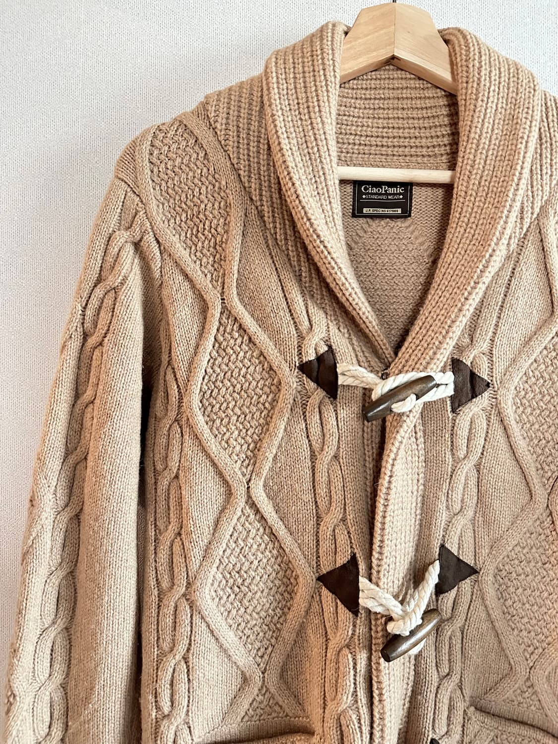 jpn Ciaopanic 차오패닉 베이지 더플 울 니트 가디건 상품이미지2