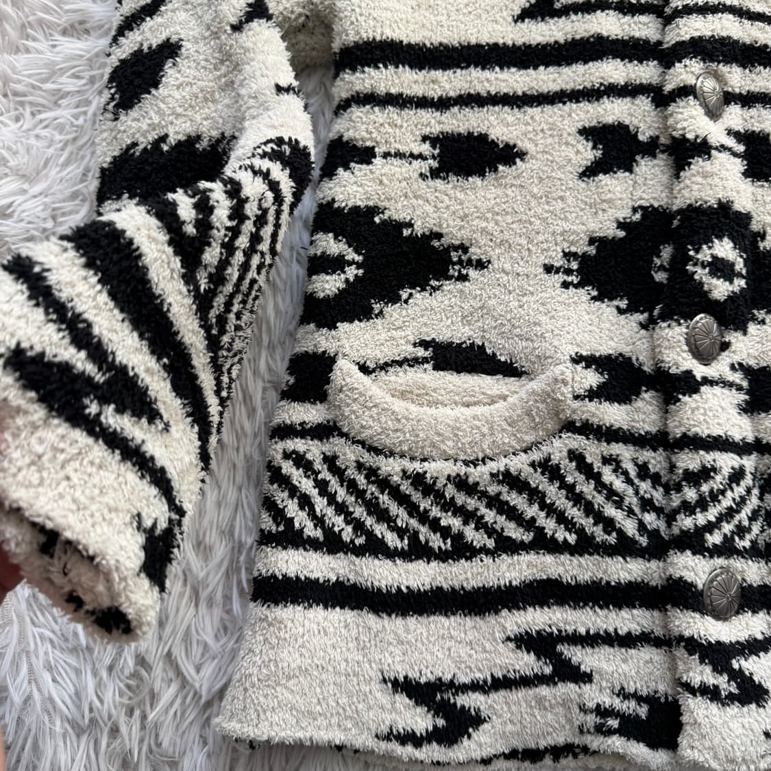 CORTSCO 일본빈티지 에스닉플리스 y2k 노드자켓 니트자켓 XL 52 상품이미지5