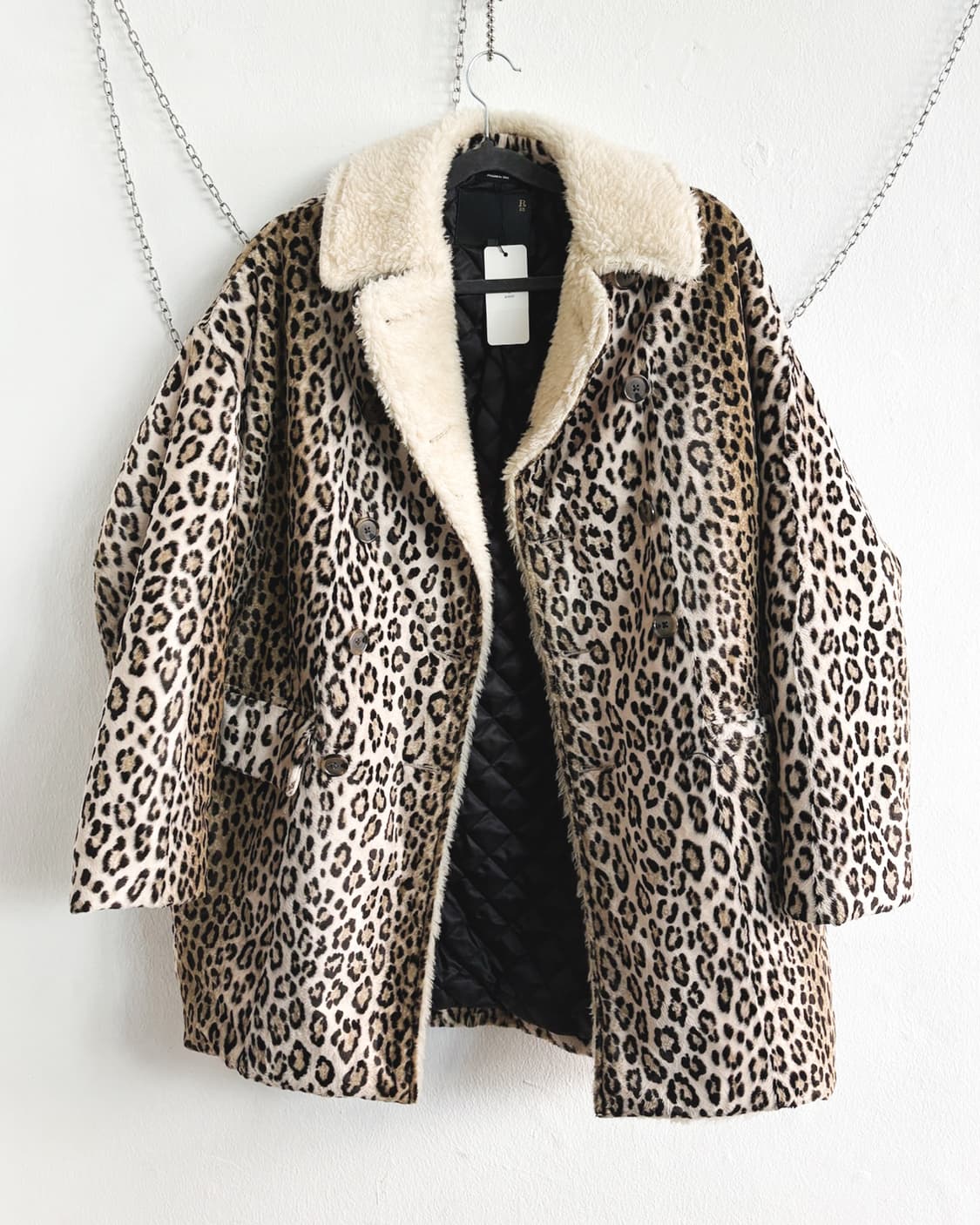 R13 오버사이즈 레오파드 퍼 코트 상품이미지2