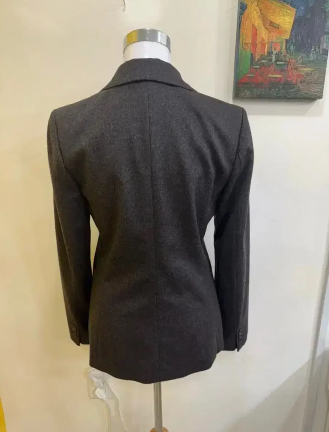 MINE 마인 울 블렌드 테일러드 자켓 / 차콜 그레이 / 클래식 슬림핏 상품이미지6