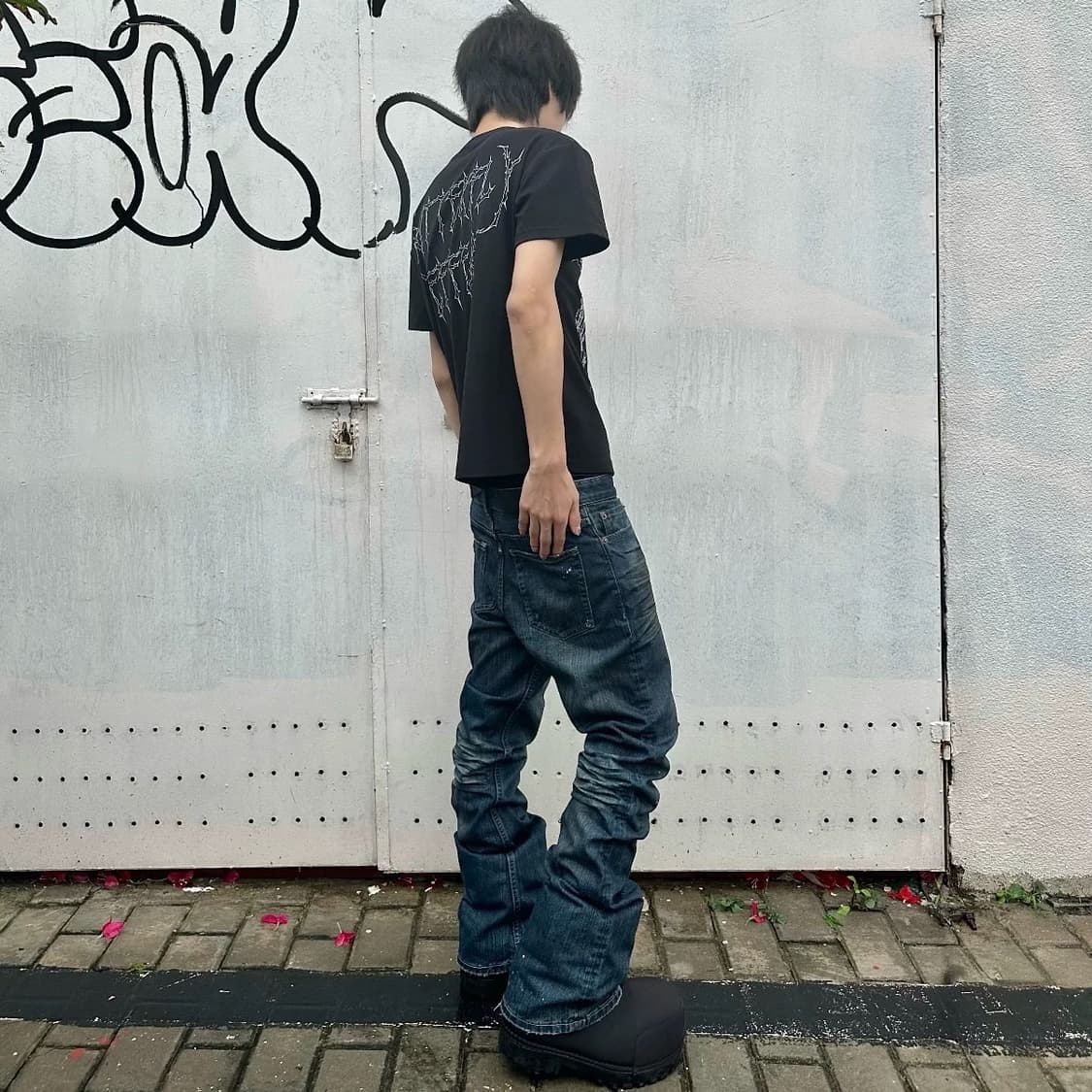 워싱 부츠컷 데님 팬츠 상품이미지3