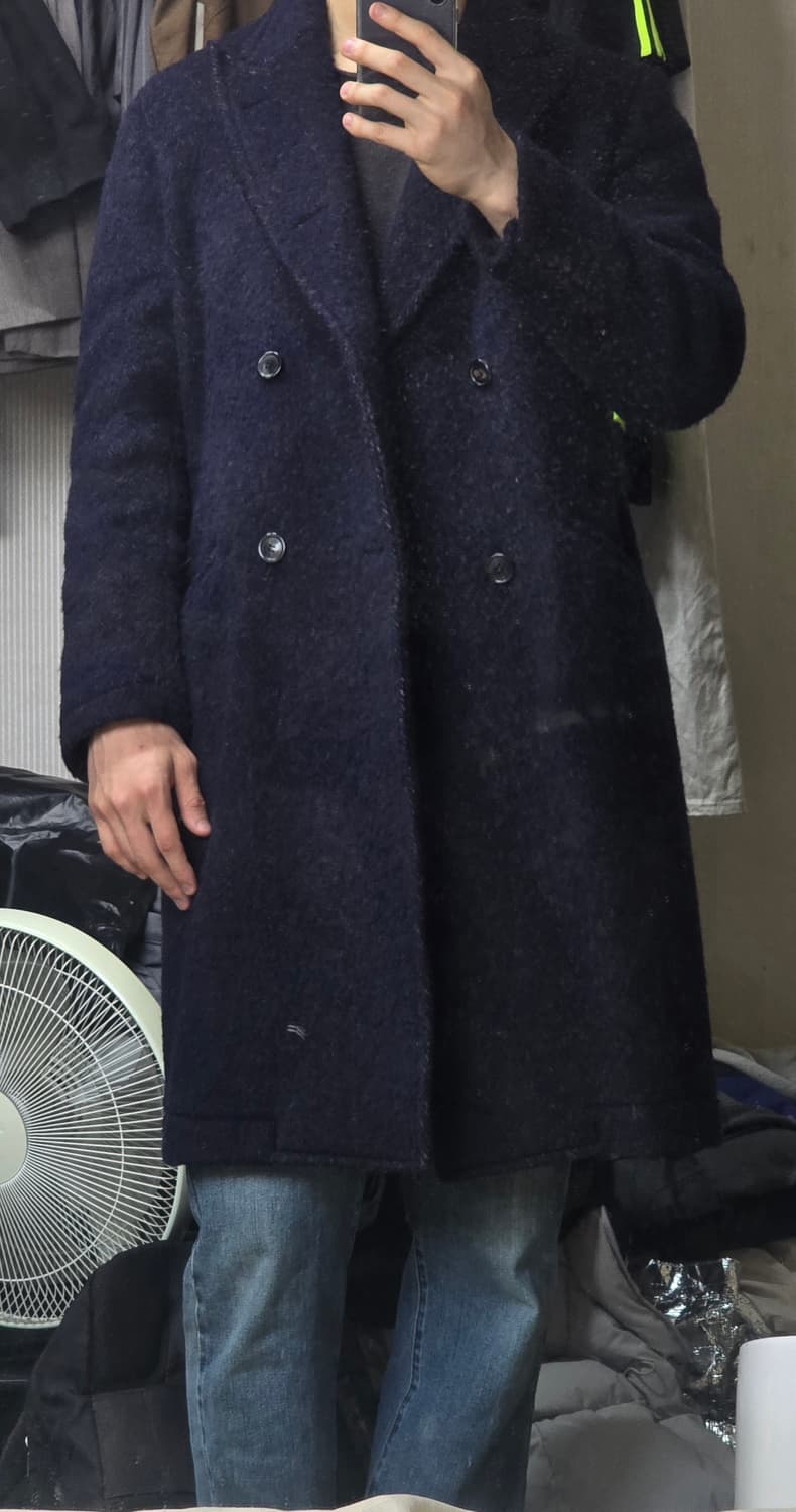 105 이스트로그 수발피노 원단 더블 코트 상품이미지2