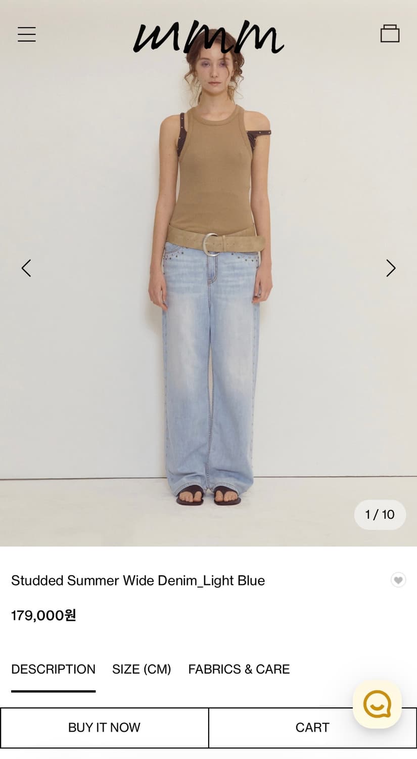 mmmjeans 스터드 썸머 데님 L 상품이미지1