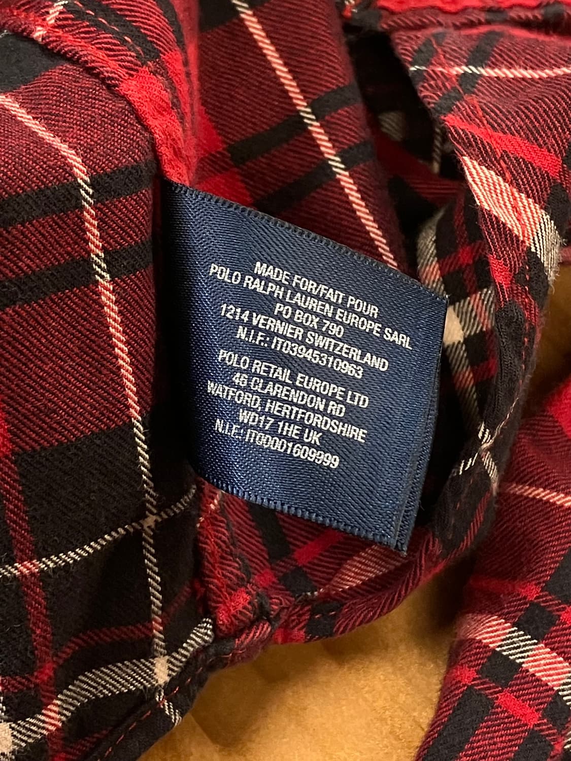 폴로 랄프로렌 체크 셔츠 레드 XL #csz3617 상품이미지5