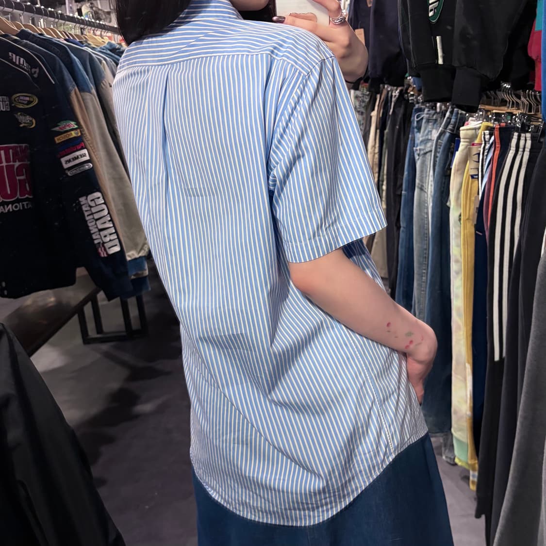 [IM] 폴로랄프로렌 스트라이프 반팔 셔츠 블루 상품이미지6