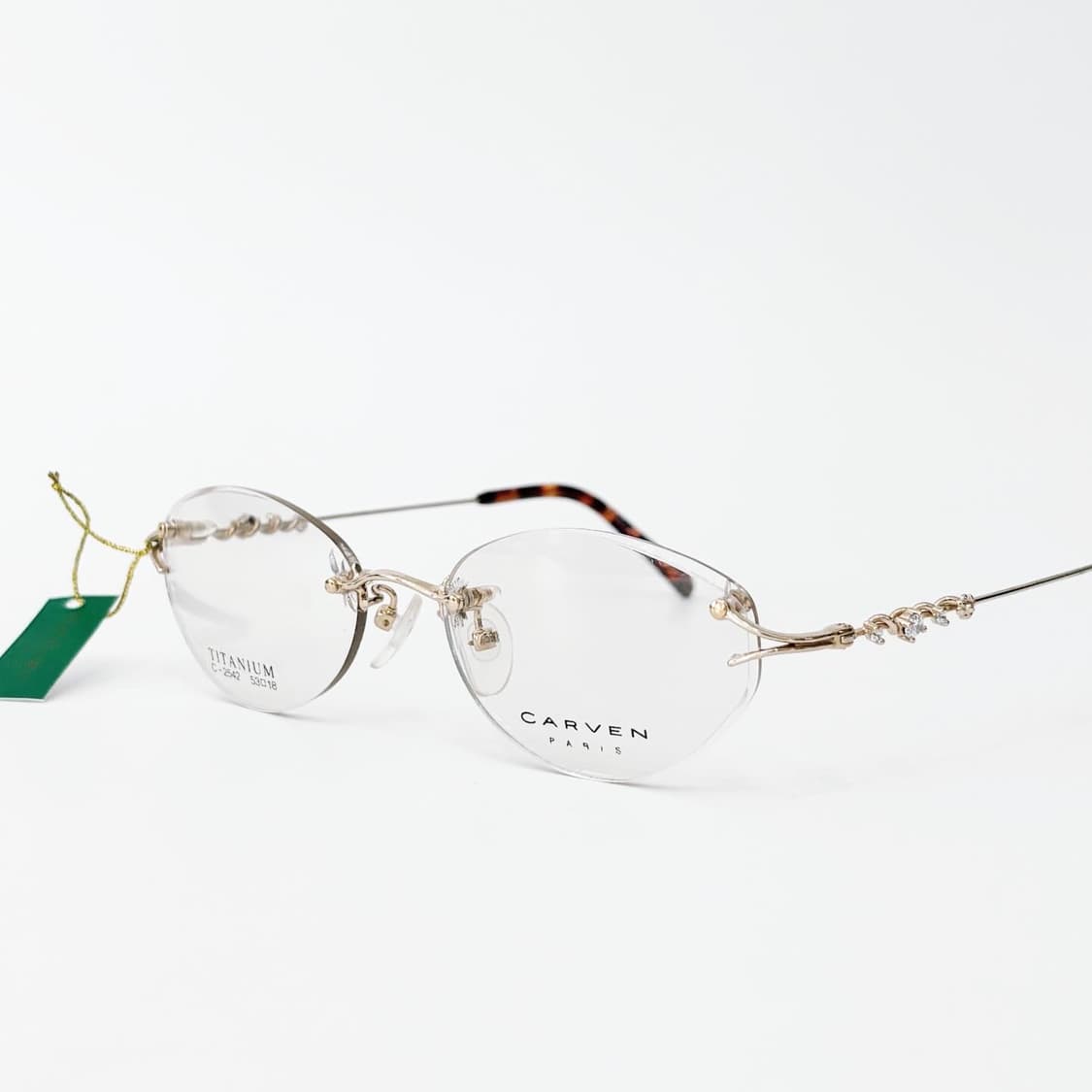 키지클럽 CARVEN 골드 무테 데드스탁 빈티지안경 상품이미지1