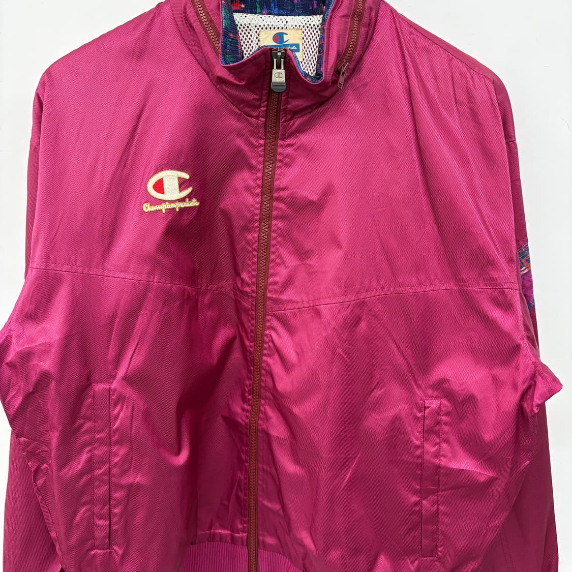 챔피온 버건디 바람막이 자켓 여성 L 상품이미지2