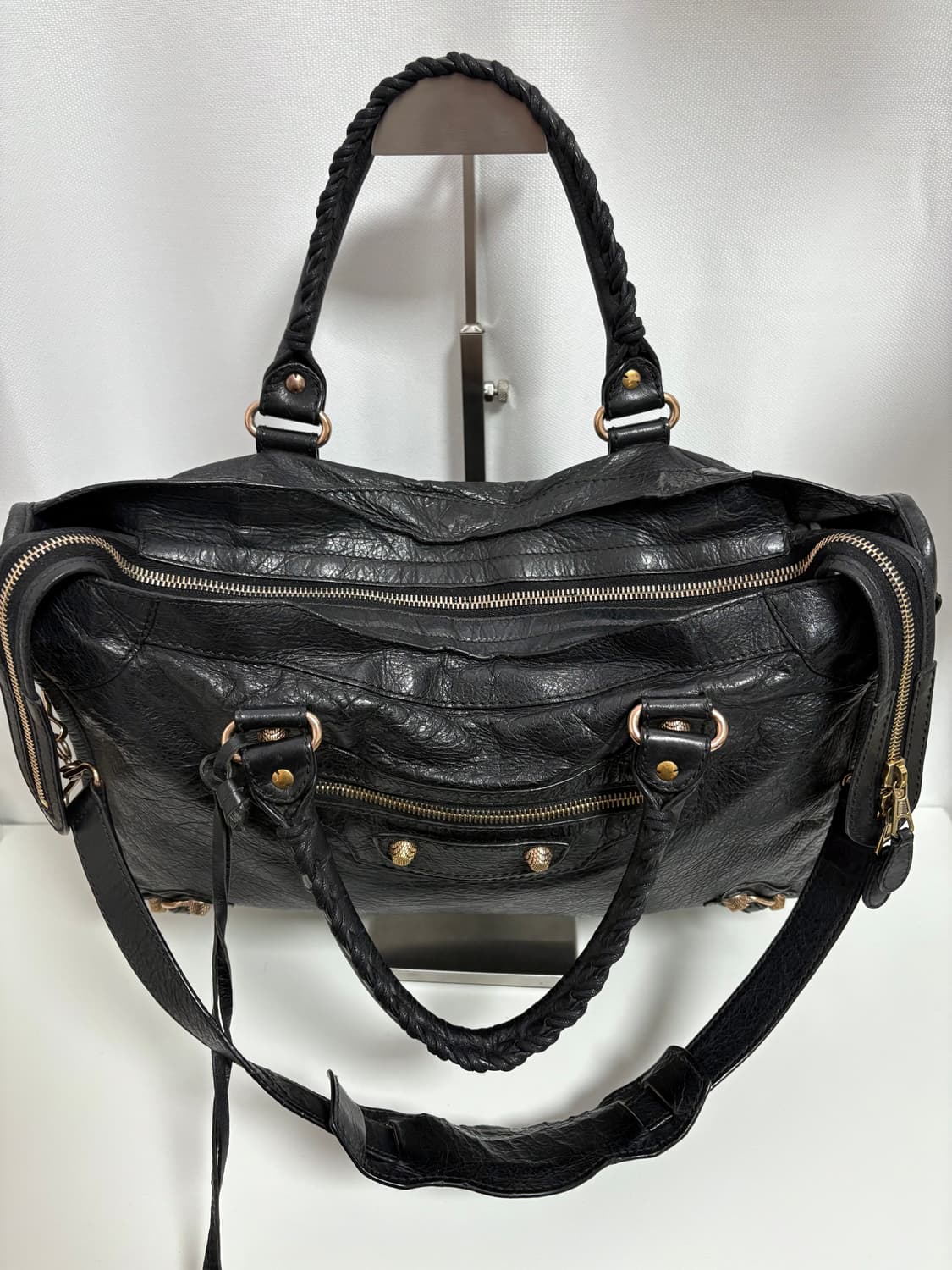 발렌시아가 자이언트 모터백 블랙 상품이미지3