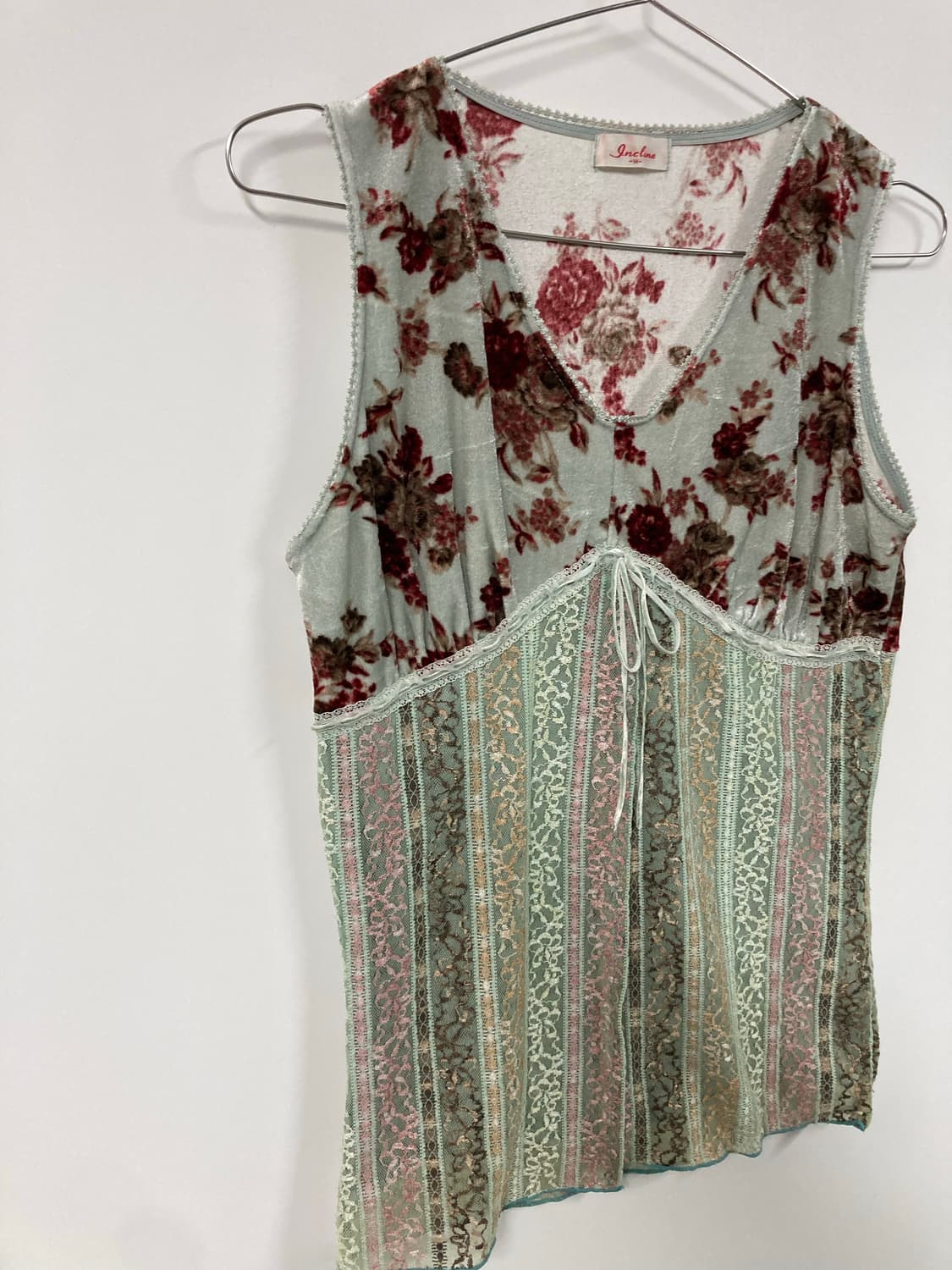 빈티지 벨벳 레이스 슬리브리스 나시 상품이미지1