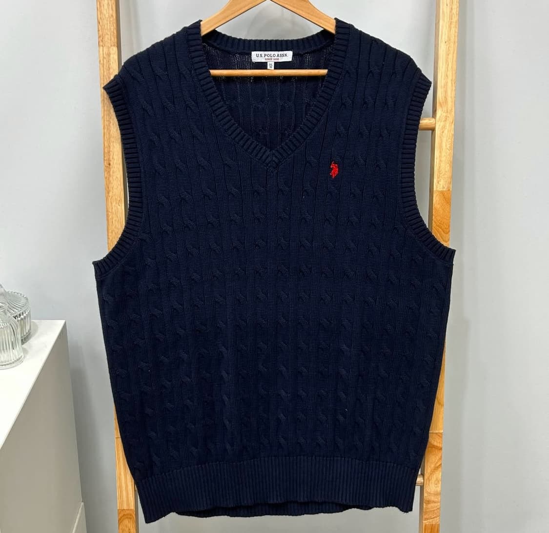 폴로 네이비 니트 조끼 2XL  상품이미지1