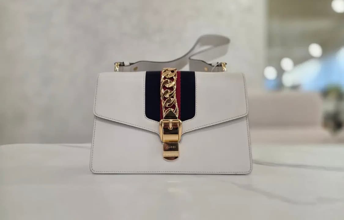 [정품,정가300] 구찌 웹 스트라이프 금장 레더 스몰 숄더백
 상품이미지2