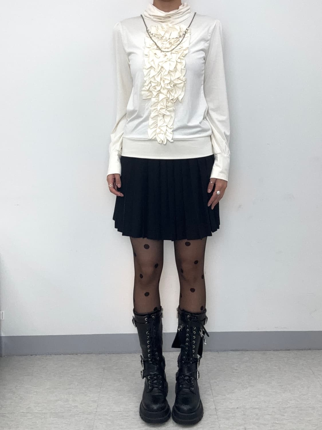 빈티지 아이보리 프릴 롱슬리브 상품이미지5